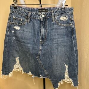 Guess Distressed Denim Skirt